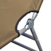 Ligbed inklapbaar met verstelbare rugleuning taupe