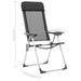 Campingstoelen inklapbaar aluminium zwart 4 st
