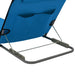 Strandmatten inklapbaar 2 st staal en stof blauw