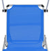 Ligbed inklapbaar met dak aluminium en textileen blauw