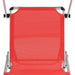 Ligbed inklapbaar met dak aluminium en textileen rood
