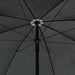 Tuinbank 2-zits met kussens en parasol poly rattan grijs