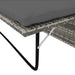 2-delige Loungeset met kussens poly rattan grijs