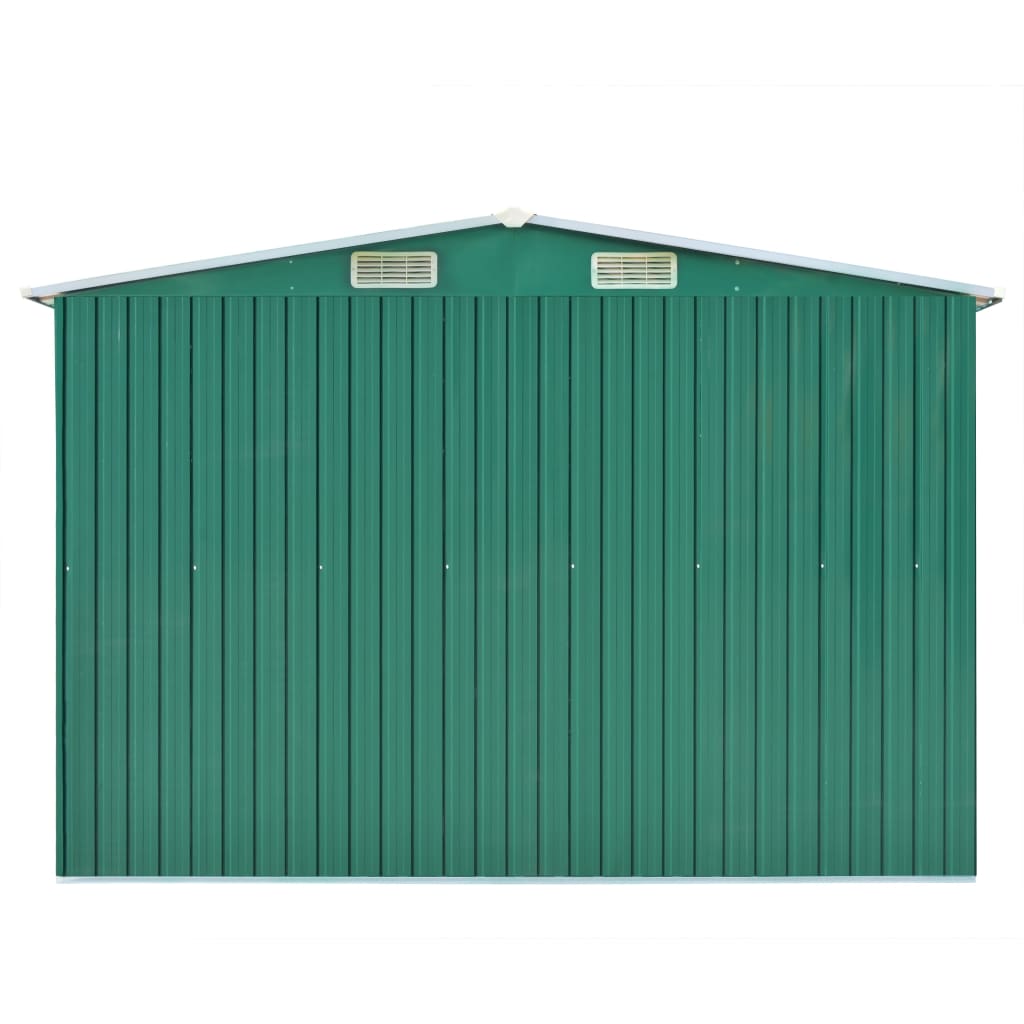 Tuinschuur 257x298x178 cm metaal groen