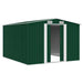 Tuinschuur 257x298x178 cm metaal groen