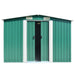 Tuinschuur 257x392x181 cm metaal groen
