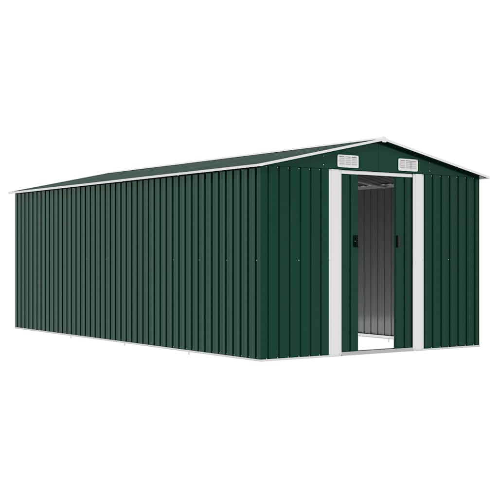 Tuinschuur 257x489x181 cm metaal groen