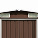 Tuinschuur 257x489x181 cm metaal bruin