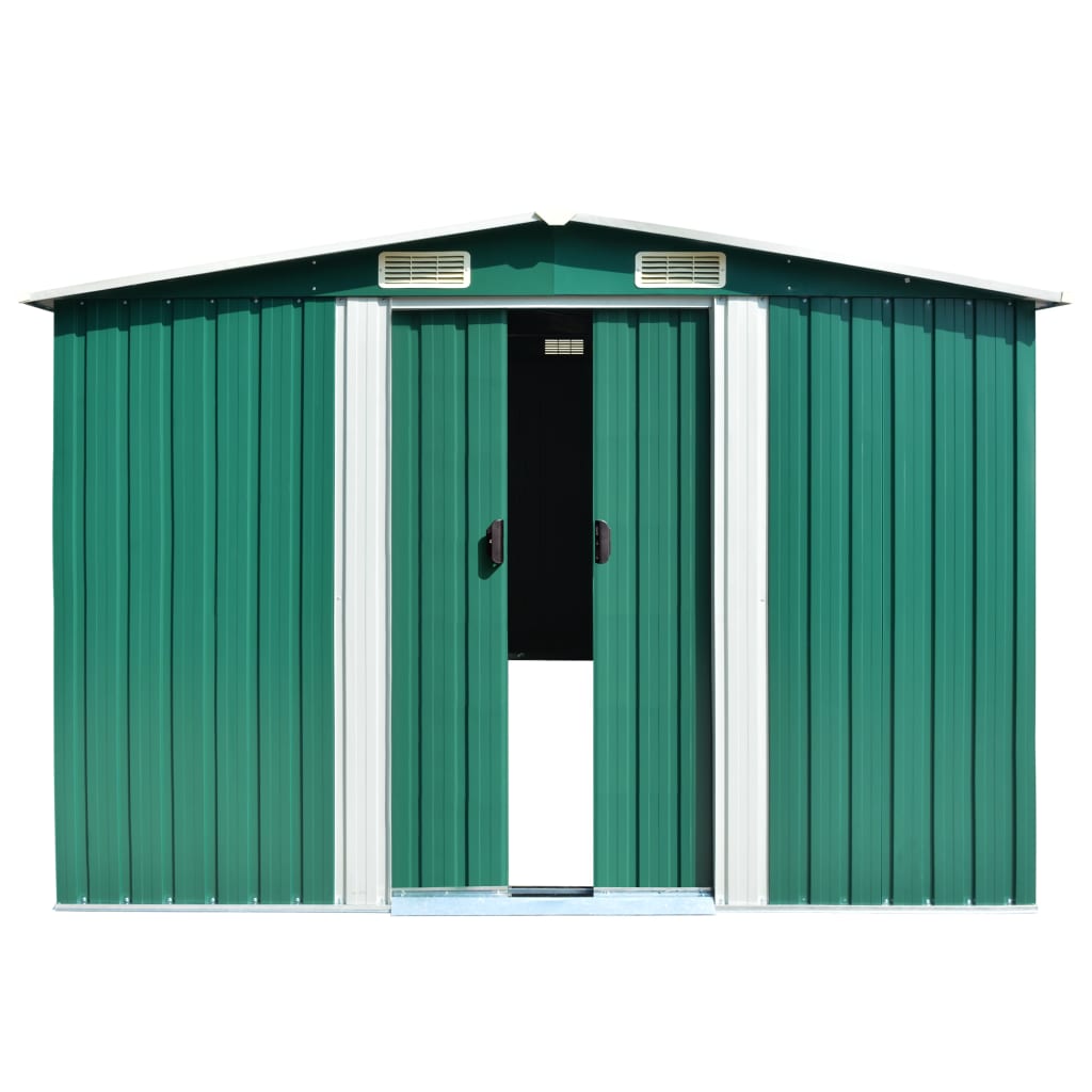 Tuinschuur 257x580x181 cm metaal groen