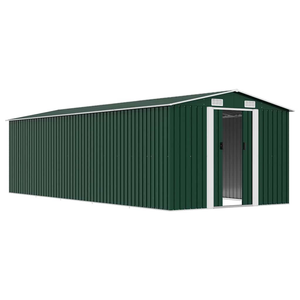 Tuinschuur 257x580x181 cm metaal groen