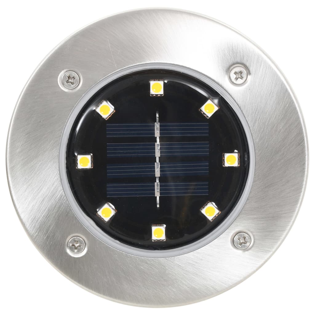 Grondlampen 8 st solar LED wit