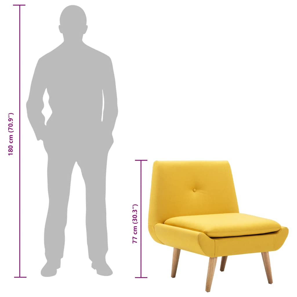 Fauteuil stof geel