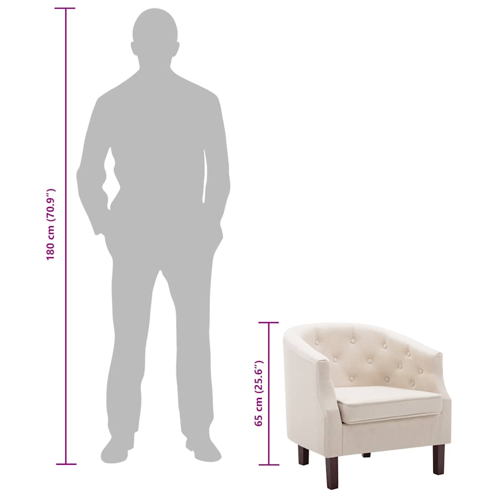 Fauteuil stof beige