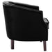 Fauteuil fluweel zwart