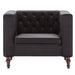 Fauteuil fluweel zwart