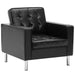 Fauteuil kunstleer zwart