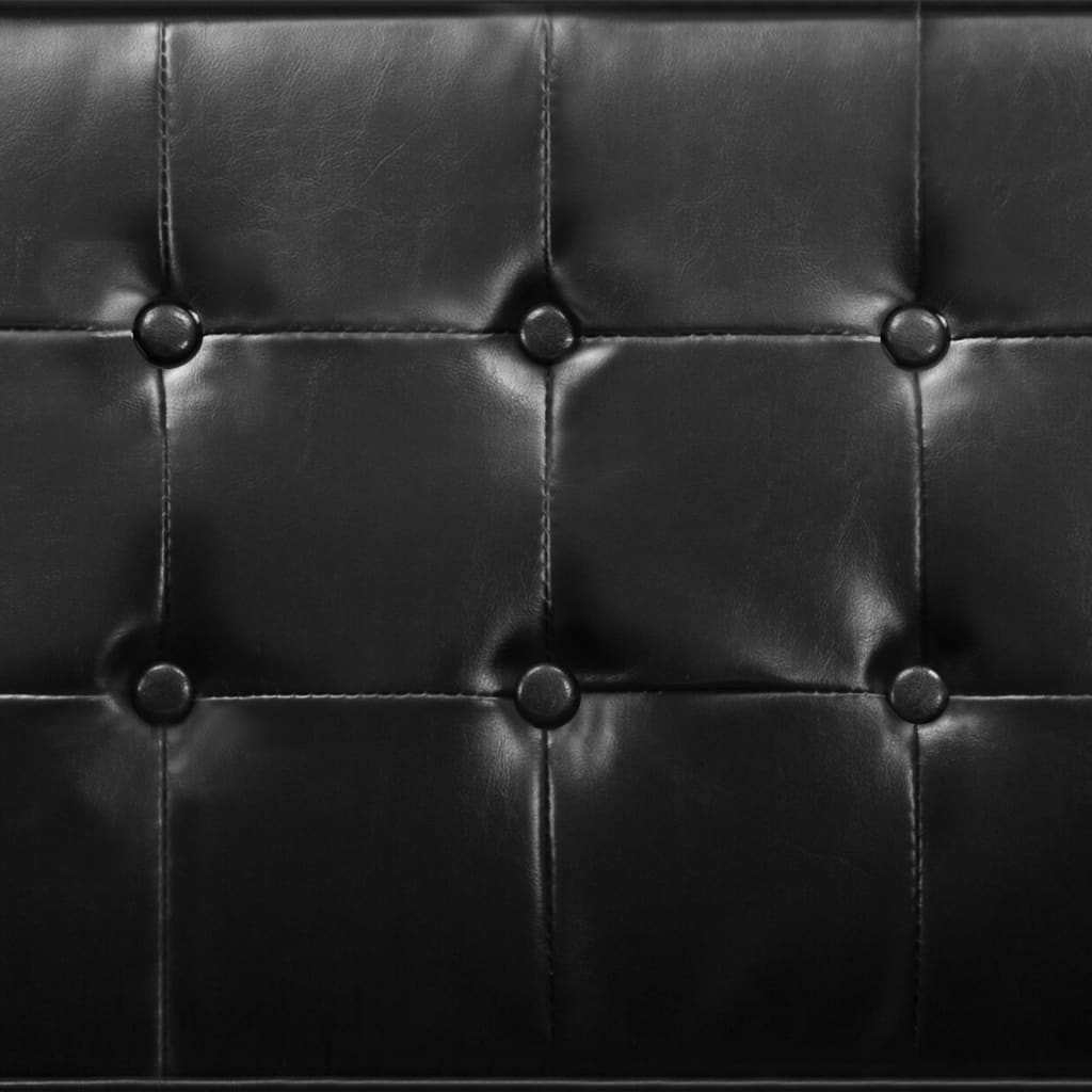 Fauteuil kunstleer zwart