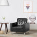 Fauteuil kunstleer zwart