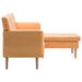 Bank L-vormig 171,5x138x81,5 cm stof oranje