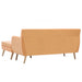 Bank L-vormig 171,5x138x81,5 cm stof oranje