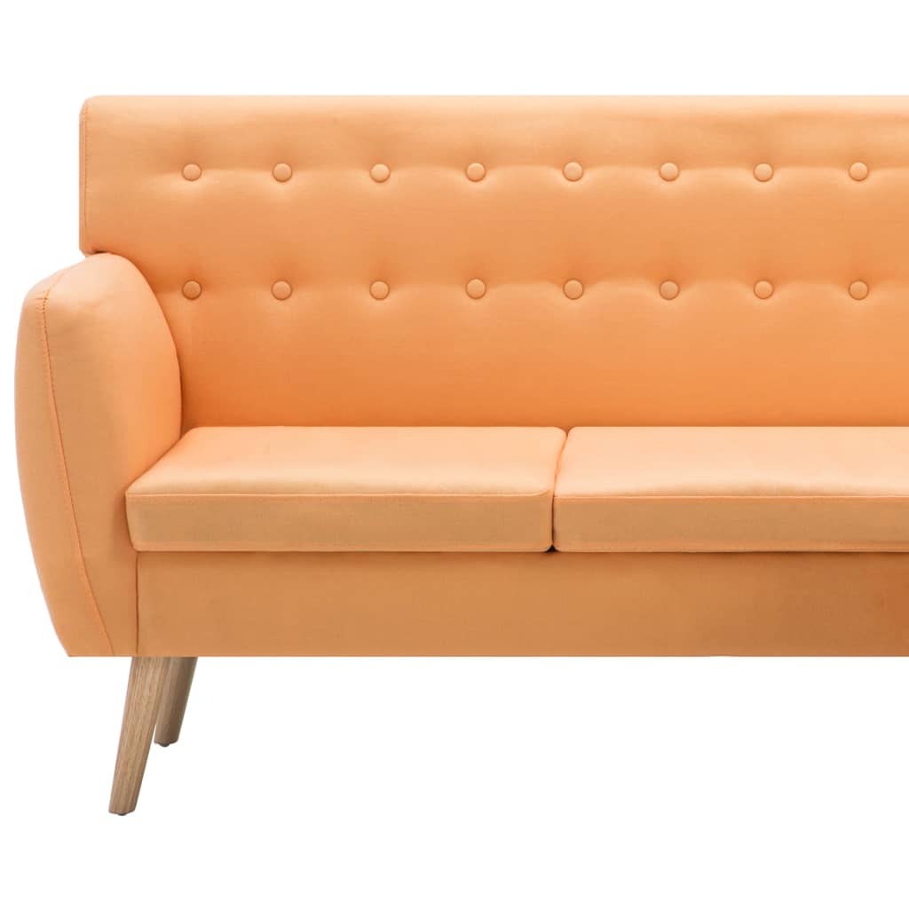 Bank L-vormig 171,5x138x81,5 cm stof oranje