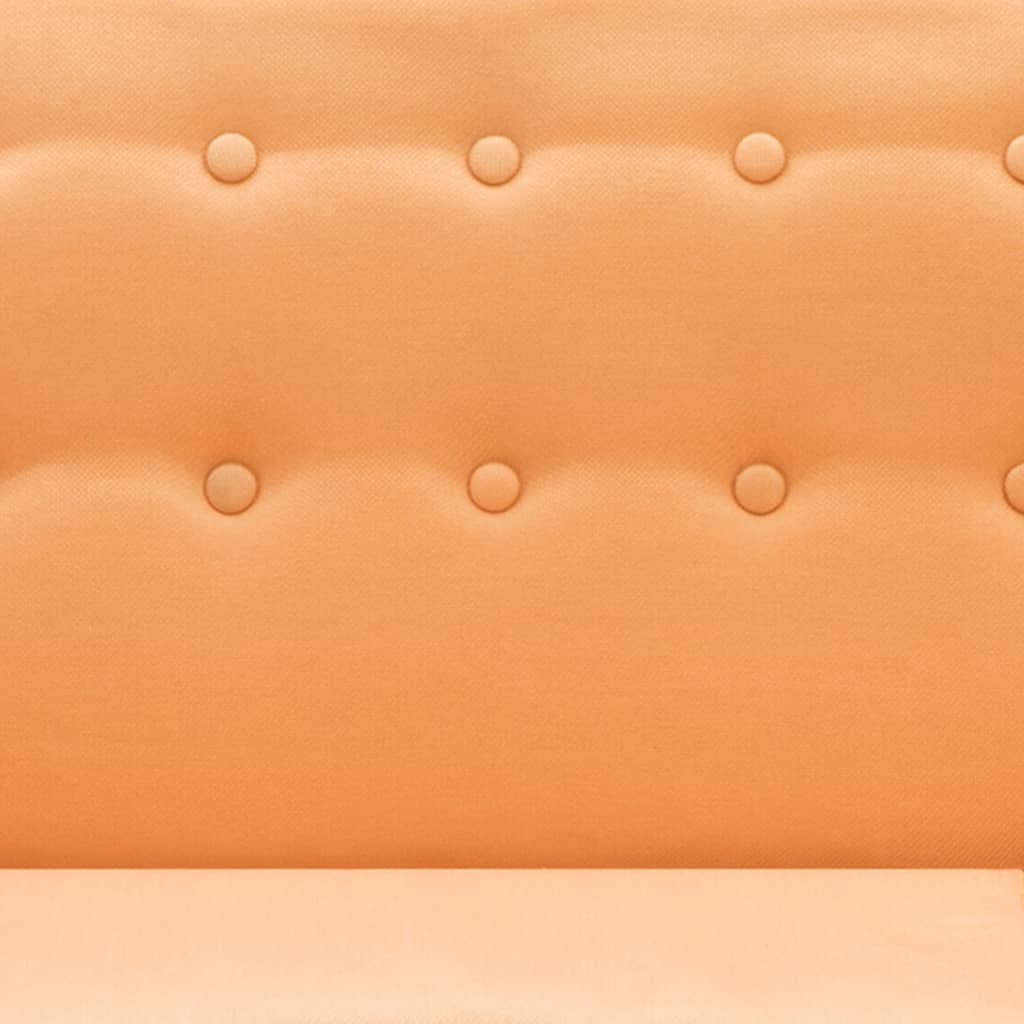 Bank L-vormig 171,5x138x81,5 cm stof oranje