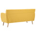 Driezitsbank 172x70x82 cm stof geel