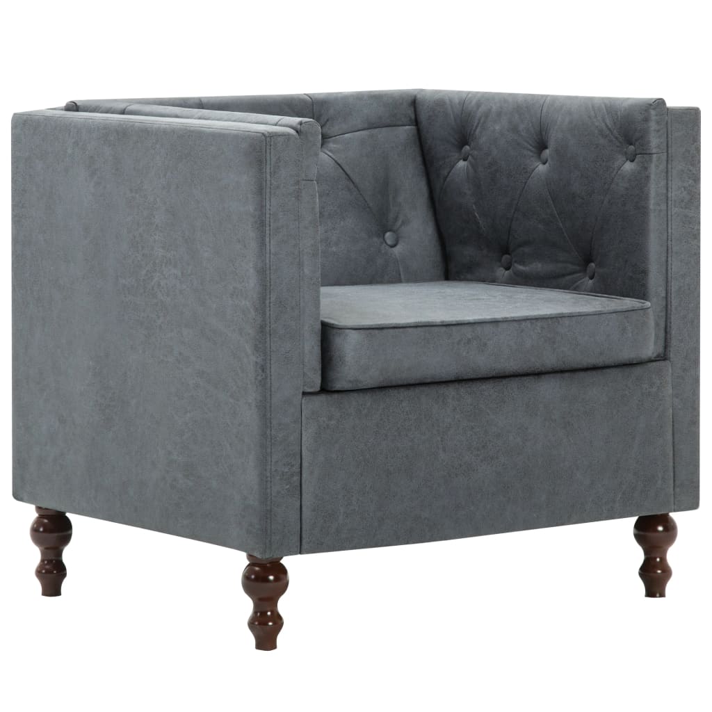 Fauteuil stof grijs