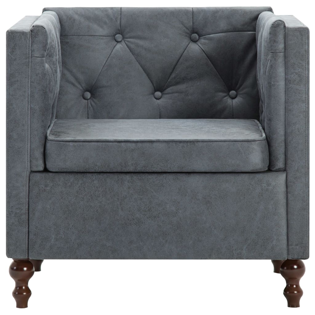 Fauteuil stof grijs
