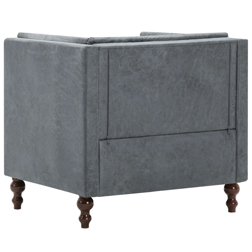 Fauteuil stof grijs