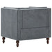 Fauteuil stof grijs