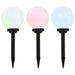 LED-solarlampen rond 20 cm RGB 3 st