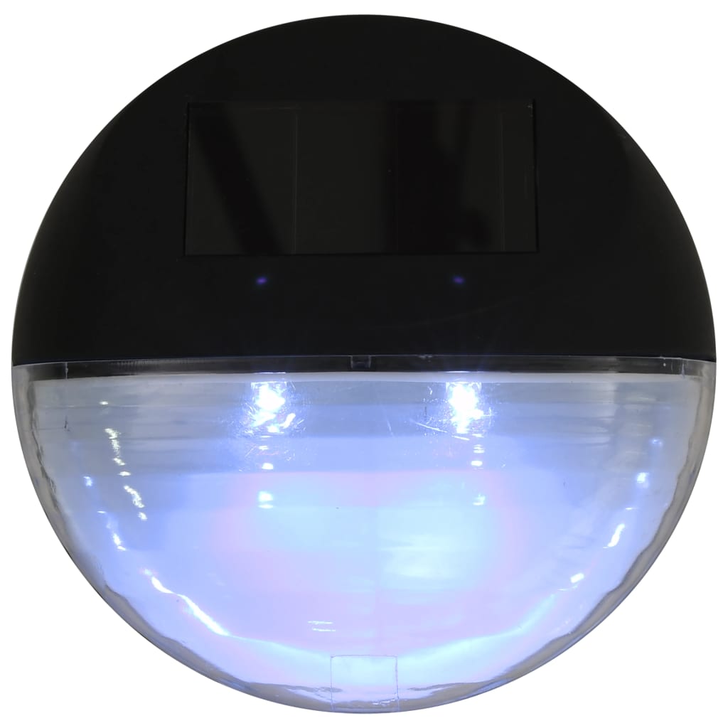 LED-wandlampen solar rond zwart 12 st
