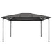 Prieel met dak 4x3x2,6 m aluminium zwart