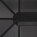 Prieel met dak 4x3x2,6 m aluminium zwart