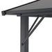 Prieel met dak 4x3x2,6 m aluminium zwart
