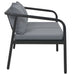 Tuinbank tweezits met kussens aluminium grijs