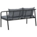 Tuinbank tweezits met kussens aluminium grijs