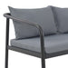 Tuinbank tweezits met kussens aluminium grijs