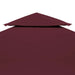 Prieeldak 2-laags 4x3m 310 g/m² bordeaux