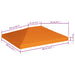 Prieeldak 310 g/m² 4x3 m oranje