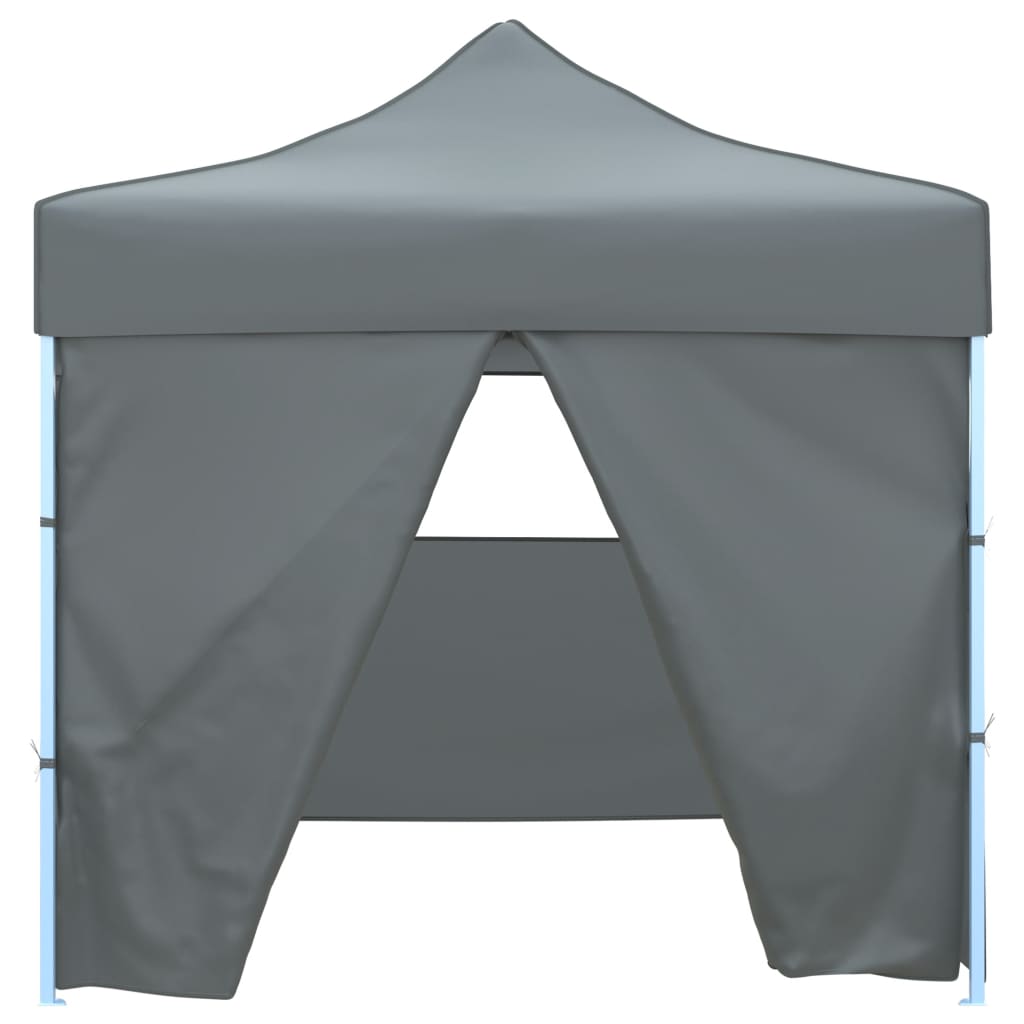 Vouwtent pop-up met 4 zijwanden 3x3 m antraciet