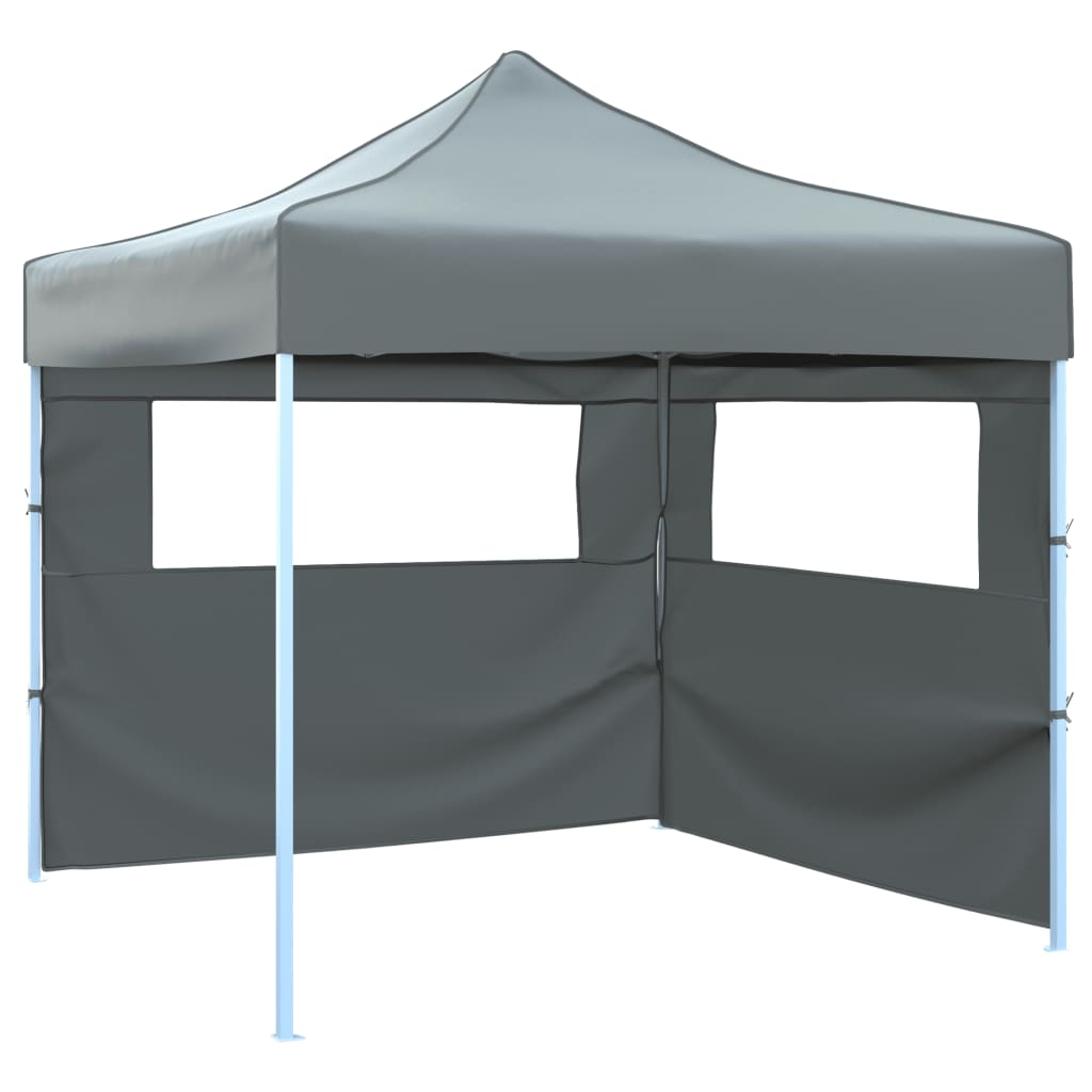 Vouwtent pop-up met 2 zijwanden 3x3 m antraciet