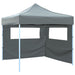 Vouwtent pop-up met 2 zijwanden 3x3 m antraciet