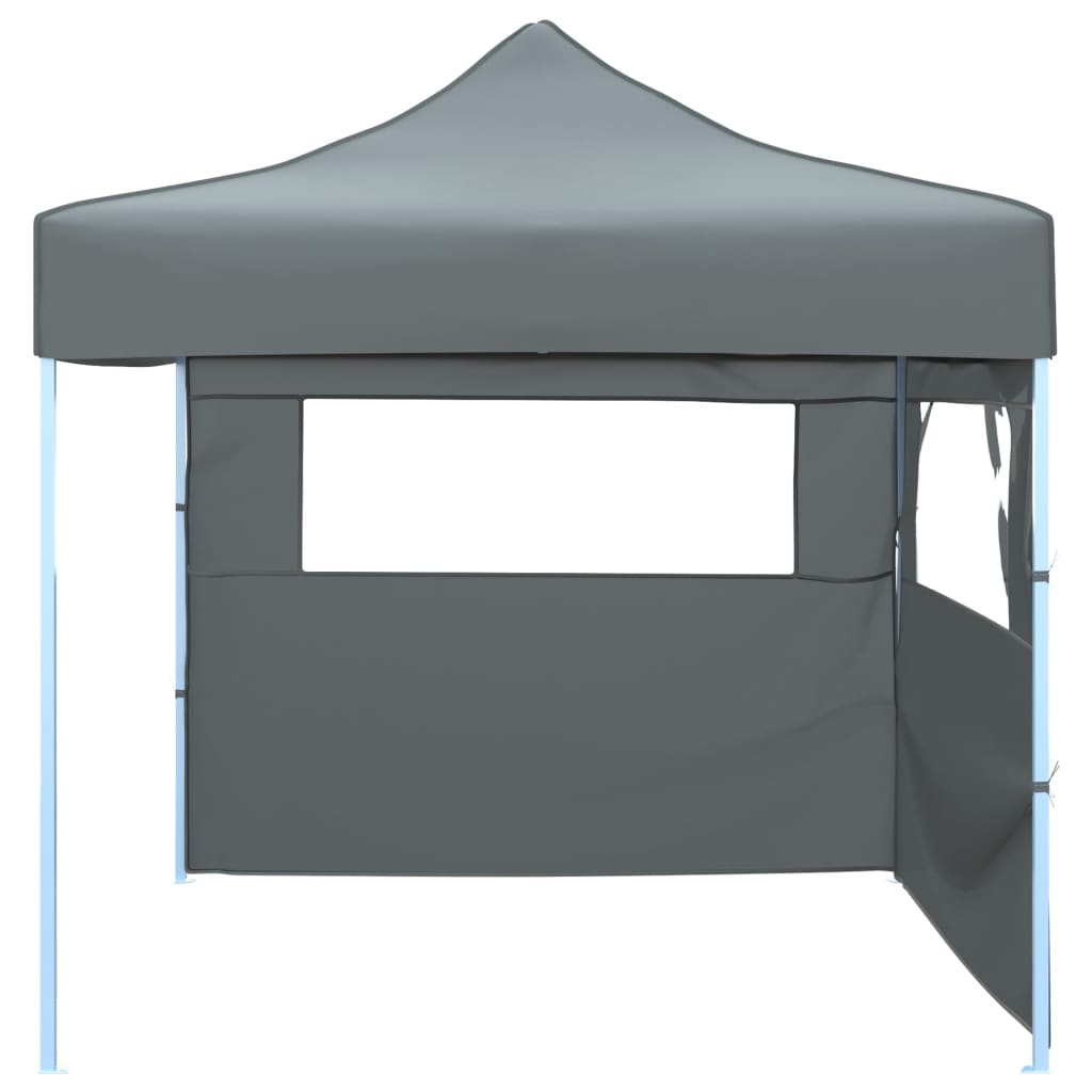 Vouwtent pop-up met 2 zijwanden 3x3 m antraciet