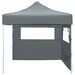Vouwtent pop-up met 2 zijwanden 3x3 m antraciet