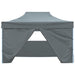 Vouwtent pop-up met 4 zijwanden 3x4,5 m antraciet