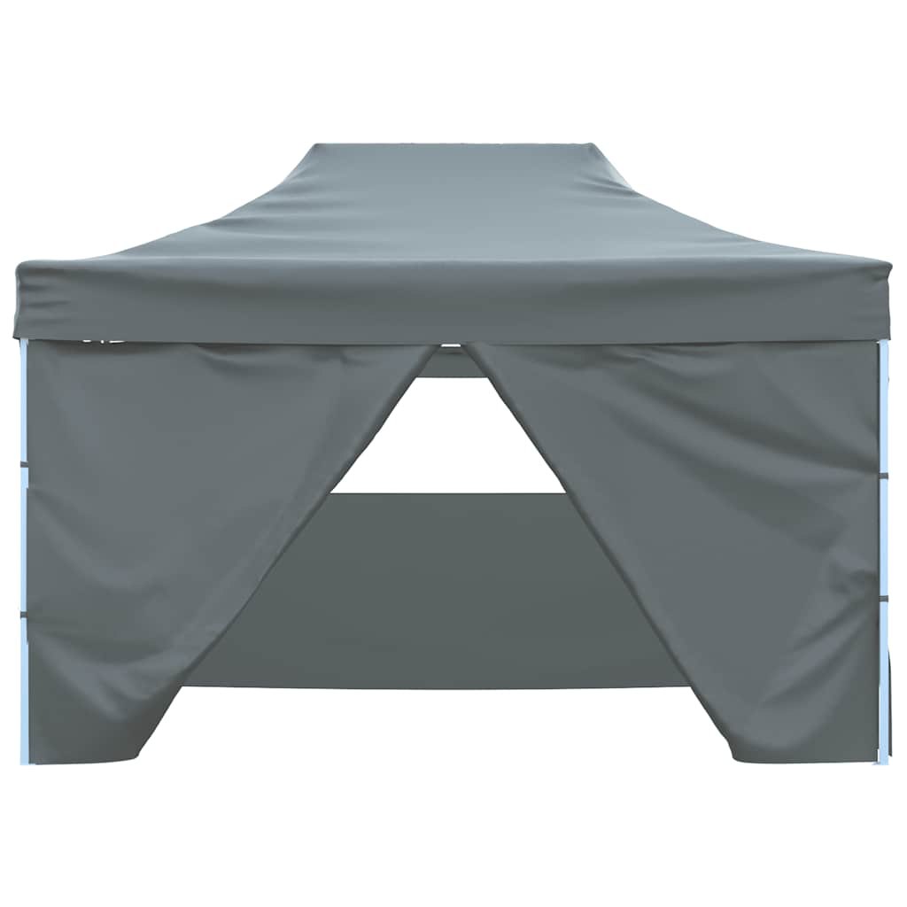 Vouwtent pop-up met 4 zijwanden 3x4,5 m antraciet