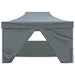 Vouwtent pop-up met 4 zijwanden 3x4,5 m antraciet
