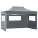 Vouwtent met 3 wanden 431x291x315 cm antraciet